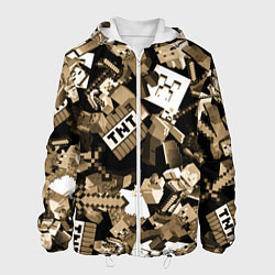 Куртка с капюшоном мужская Герои вселенной Майнкрафт, цвет: 3D-белый