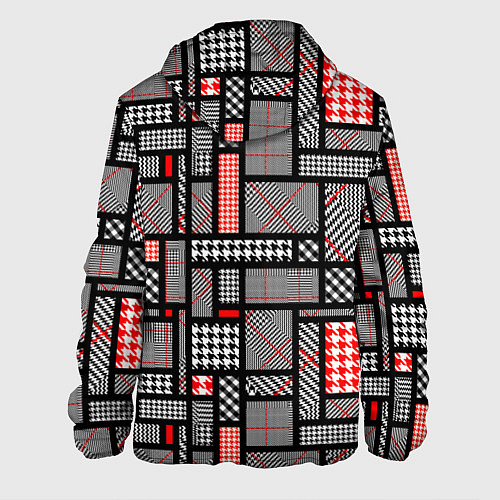 Мужская куртка Узор в клетку / 3D-Белый – фото 2