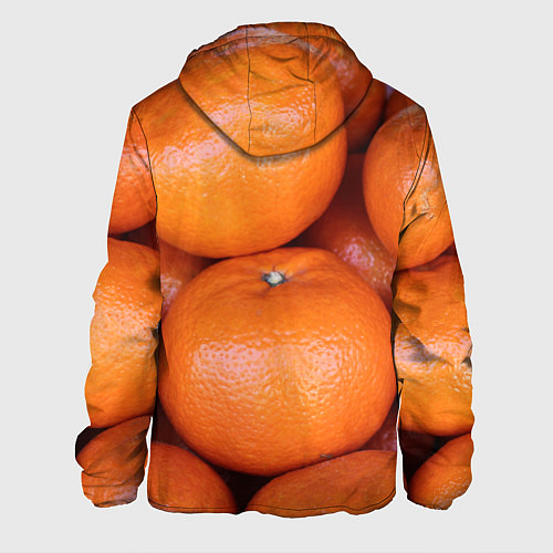Мужская куртка Много мандаринов и апельсинов - паттерн / 3D-Белый – фото 2