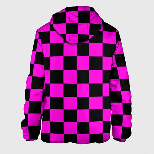 Мужская куртка Эмо шахматная клетка - неформальная мода / 3D-Белый – фото 2