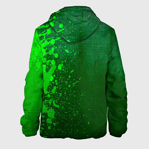 Мужская куртка My Chemical Romance - green gradient по-вертикали / 3D-Черный – фото 2