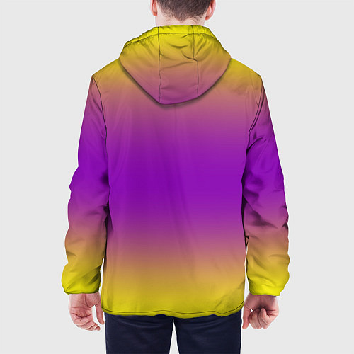 Мужская куртка Градиент текстура абстракция / 3D-Черный – фото 4