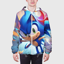 Куртка с капюшоном мужская Sonic 1, цвет: 3D-белый — фото 2