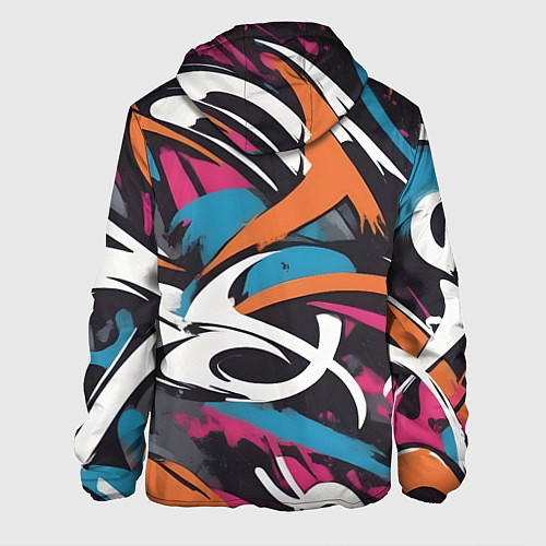 Мужская куртка Граффити абстракция / 3D-Черный – фото 2