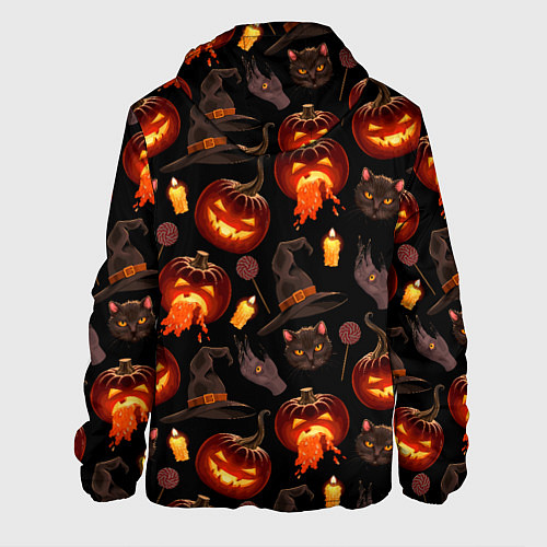Мужская куртка Хэллоуин цветной паттерн / 3D-Белый – фото 2