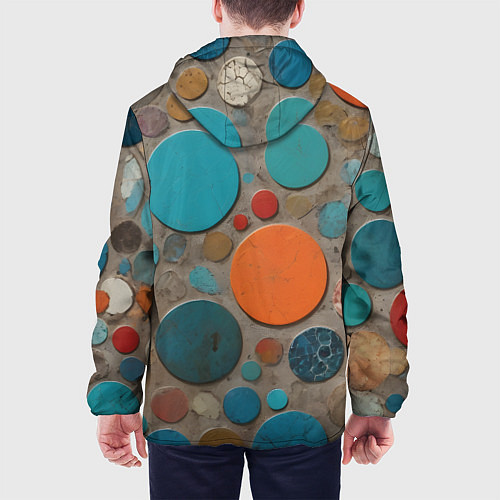 Мужская куртка Арт вариация терраццо / 3D-Черный – фото 4