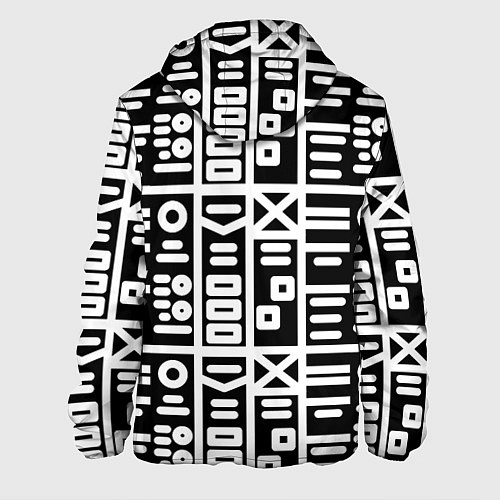 Мужская куртка Геометрические фигуры паттерн / 3D-Черный – фото 2