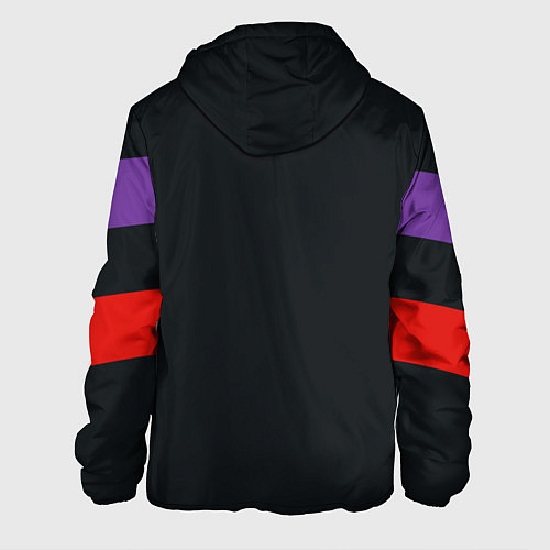 Мужская куртка Ретро текстура 90-х спортивная / 3D-Белый – фото 2