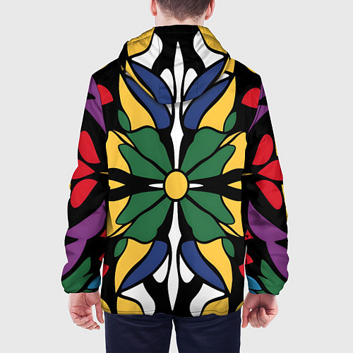 Мужская куртка Узор калейдоскоп / 3D-Черный – фото 4