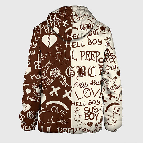 Мужская куртка Lil peep retro pattern / 3D-Белый – фото 2