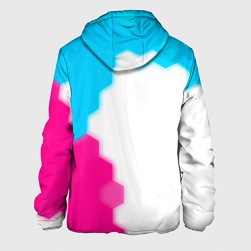 Мужская куртка Stumble Guys neon gradient style по-вертикали / 3D-Черный – фото 2