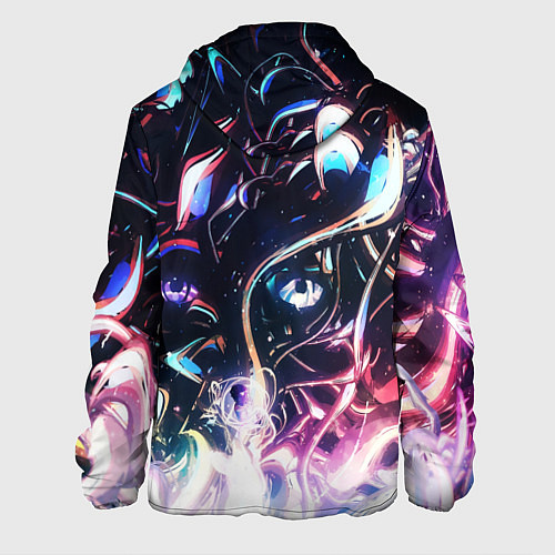 Мужская куртка Фрактальный узор текстура / 3D-Черный – фото 2