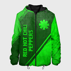 Куртка с капюшоном мужская Red Hot Chili Peppers - green gradient вертикально, цвет: 3D-черный