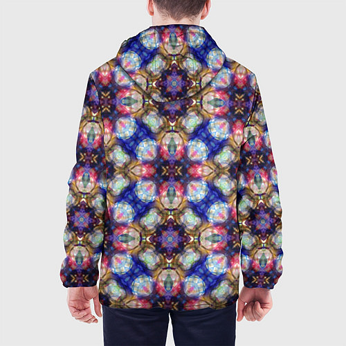 Мужская куртка Пестрый калейдоскопический узор / 3D-Черный – фото 4