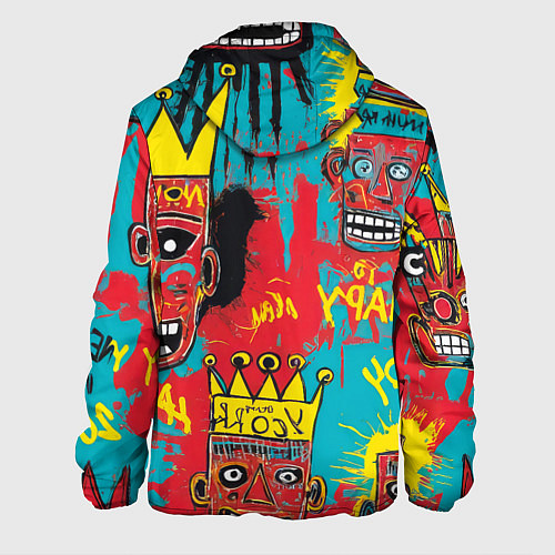 Мужская куртка Абстракция в стиле баския / 3D-Белый – фото 2
