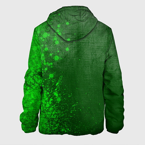 Мужская куртка Radiohead - green gradient по-вертикали / 3D-Черный – фото 2