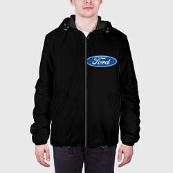 Куртка с капюшоном мужская FORD logo auto, цвет: 3D-черный — фото 2