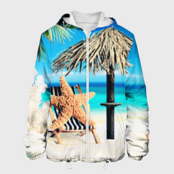 Куртка с капюшоном мужская Resort, цвет: 3D-белый