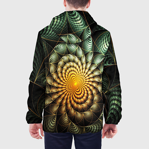 Мужская куртка Оптический узор фракталы / 3D-Черный – фото 4