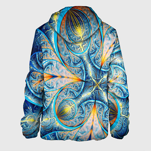 Мужская куртка Оптический узор фрактальный / 3D-Белый – фото 2