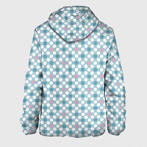 Мужская куртка Белый голубой горошек / 3D-Белый – фото 2