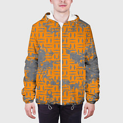 Куртка с капюшоном мужская Заводской антураж, цвет: 3D-белый — фото 2