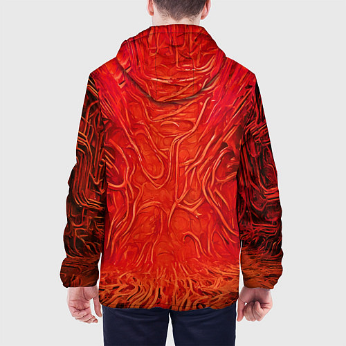 Мужская куртка Красный симбионт абстракция / 3D-Черный – фото 4