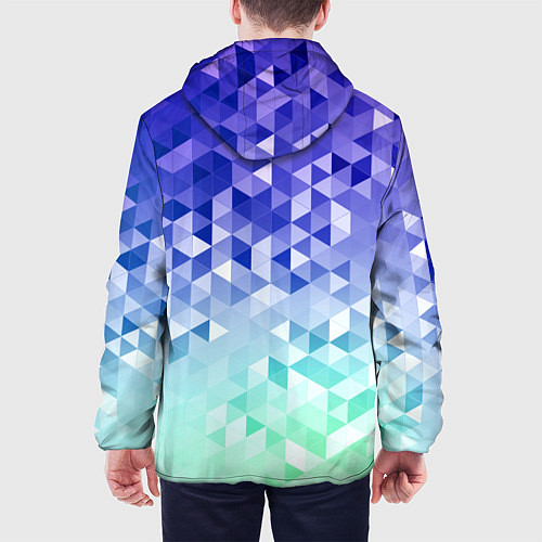 Мужская куртка Градиентная геометрия / 3D-Черный – фото 4