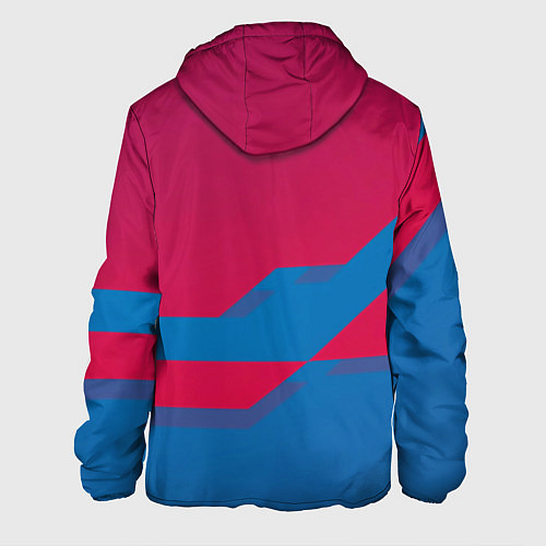 Мужская куртка Россия спортивная геометрия текстура / 3D-Белый – фото 2