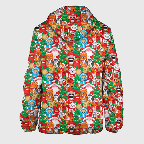 Мужская куртка Новогодние игрушки / 3D-Белый – фото 2