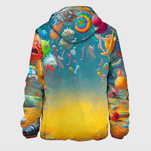 Мужская куртка Рик и Морти - сюрреалистическая фантазия / 3D-Белый – фото 2