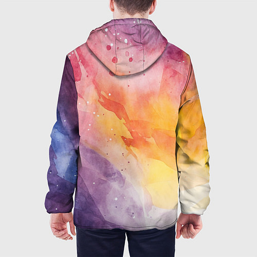 Мужская куртка Краски акварели / 3D-Черный – фото 4
