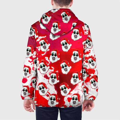 Мужская куртка Funny Santa clown Art in blood / 3D-Черный – фото 4