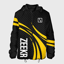 Куртка с капюшоном мужская Zeekr - yellow color, цвет: 3D-черный