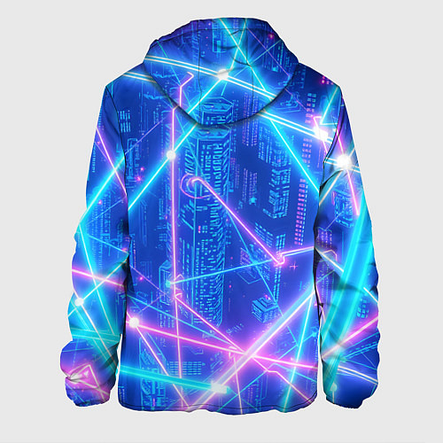 Мужская куртка Неоновые провода / 3D-Белый – фото 2