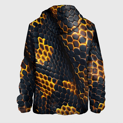 Мужская куртка Текстура змеи / 3D-Белый – фото 2