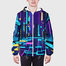 Куртка с капюшоном мужская Неоновый парк, цвет: 3D-белый — фото 2