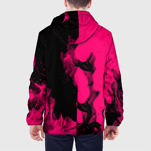 Мужская куртка Monster energy fire pink / 3D-Черный – фото 4