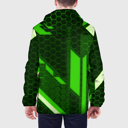 Мужская куртка Doom geometry green / 3D-Черный – фото 4