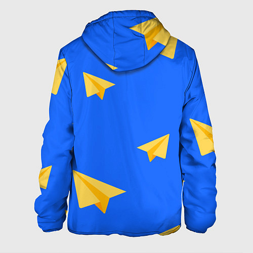 Мужская куртка Желтый самолетик / 3D-Белый – фото 2