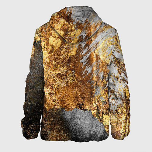Мужская куртка Текстура золота и бетона / 3D-Белый – фото 2