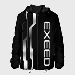 Куртка с капюшоном мужская Exeed - металлические полосы, цвет: 3D-черный