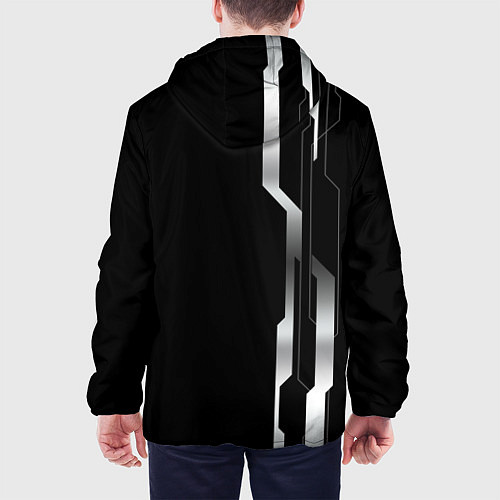 Мужская куртка Exeed - металлические полосы / 3D-Черный – фото 4