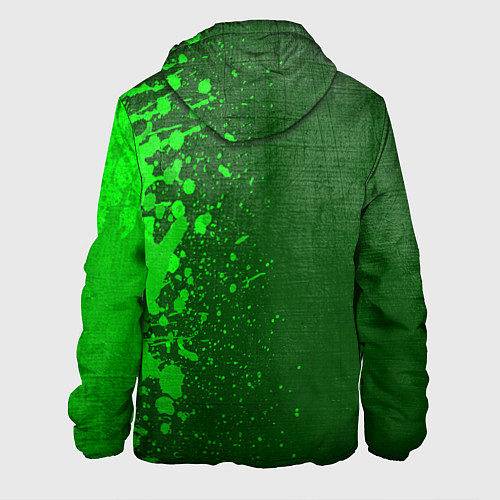 Мужская куртка The Neighbourhood - green gradient по-вертикали / 3D-Черный – фото 2