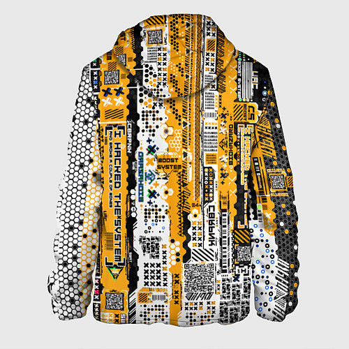 Мужская куртка Cyberpunk pattern yellow / 3D-Черный – фото 2