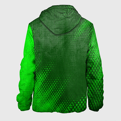 Мужская куртка FAW - green gradient вертикально / 3D-Черный – фото 2