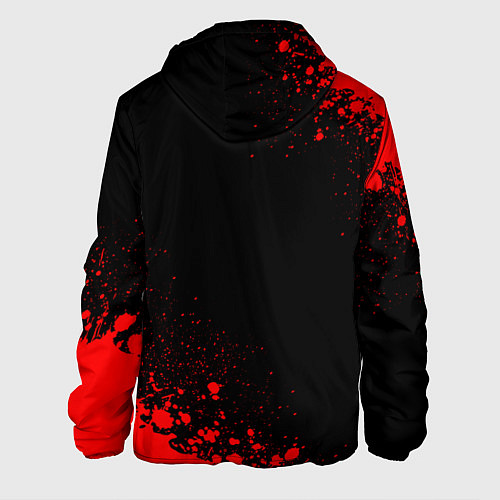 Мужская куртка Papa Roach - red gradient вертикально / 3D-Черный – фото 2