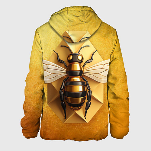 Мужская куртка Пчела на золоте / 3D-Белый – фото 2