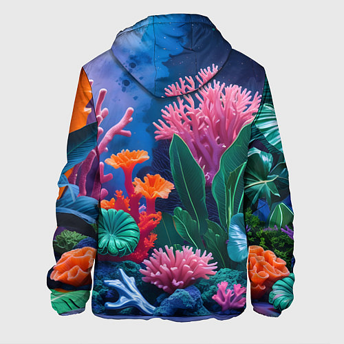 Мужская куртка Подводные кораллы / 3D-Белый – фото 2