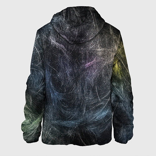 Мужская куртка Разноцветные хаотичные линии / 3D-Белый – фото 2
